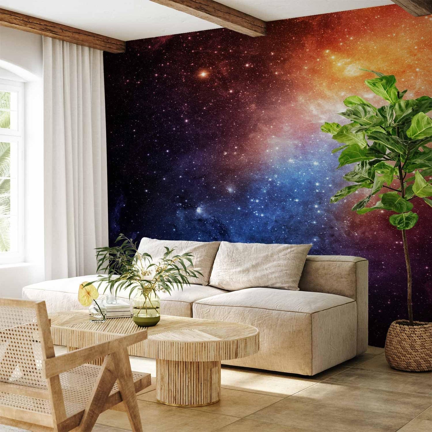 artgeist Wall Mural Cosmos Galaxy 193x138 in - XXL Peel and Stick Self-Adhesive Wallpaper Removable Large Sticker Foil Wall Decor Print Picture Image Design f-B-0057-a-a