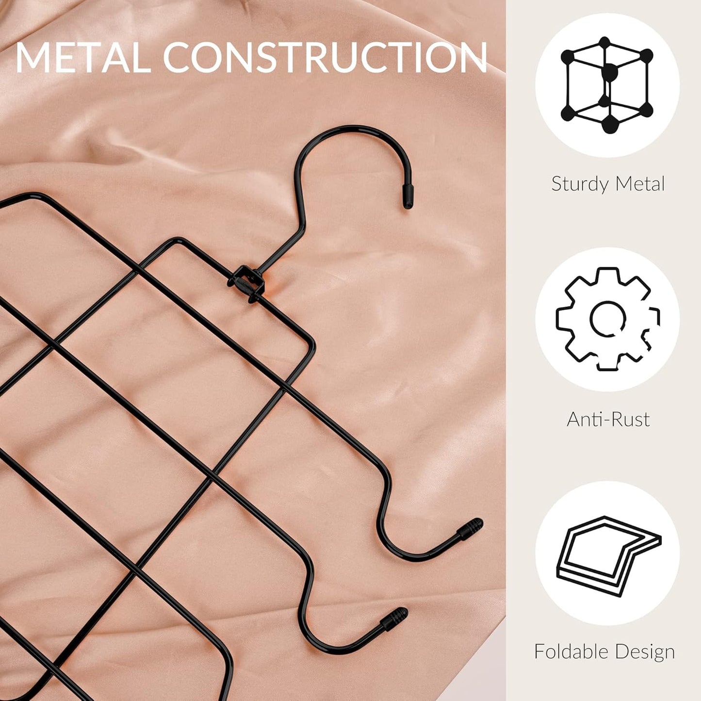 ZEDODIER Tank Top Hanger, 2 Pack Space Saving Bra Hangers, Non-Slip Hanging Sport Bras Holder, Closet Organizers and Storage for Camisoles Tank Tops Bras Ties Swimsuits Strappy Dress, Black