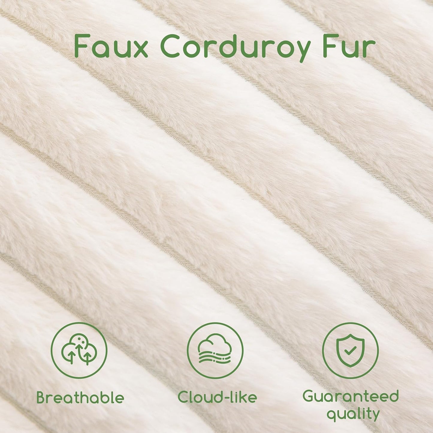 HIGOGOGO Round Stuffed Pouf Ottoman, Stripe Faux Fur Poufs with Foam Chunk Filling, Furry and Fluffy Pouf Foot Stool Storage Ottoman, 26 X 18 Floor Poufs Foot Rest for Living Room, Beige