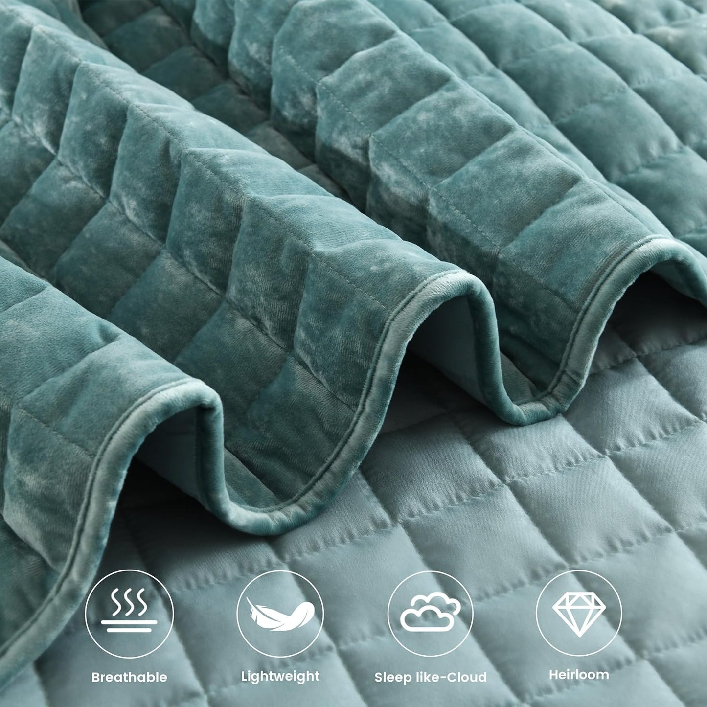 Secgo Twin Comforter Set for Bed - Velvet Quilts Queen Size, Black Bedspreads (68 * 86 Inch) with 2 Pillow Shams, Patchwork Reversible Lightweight Bedding