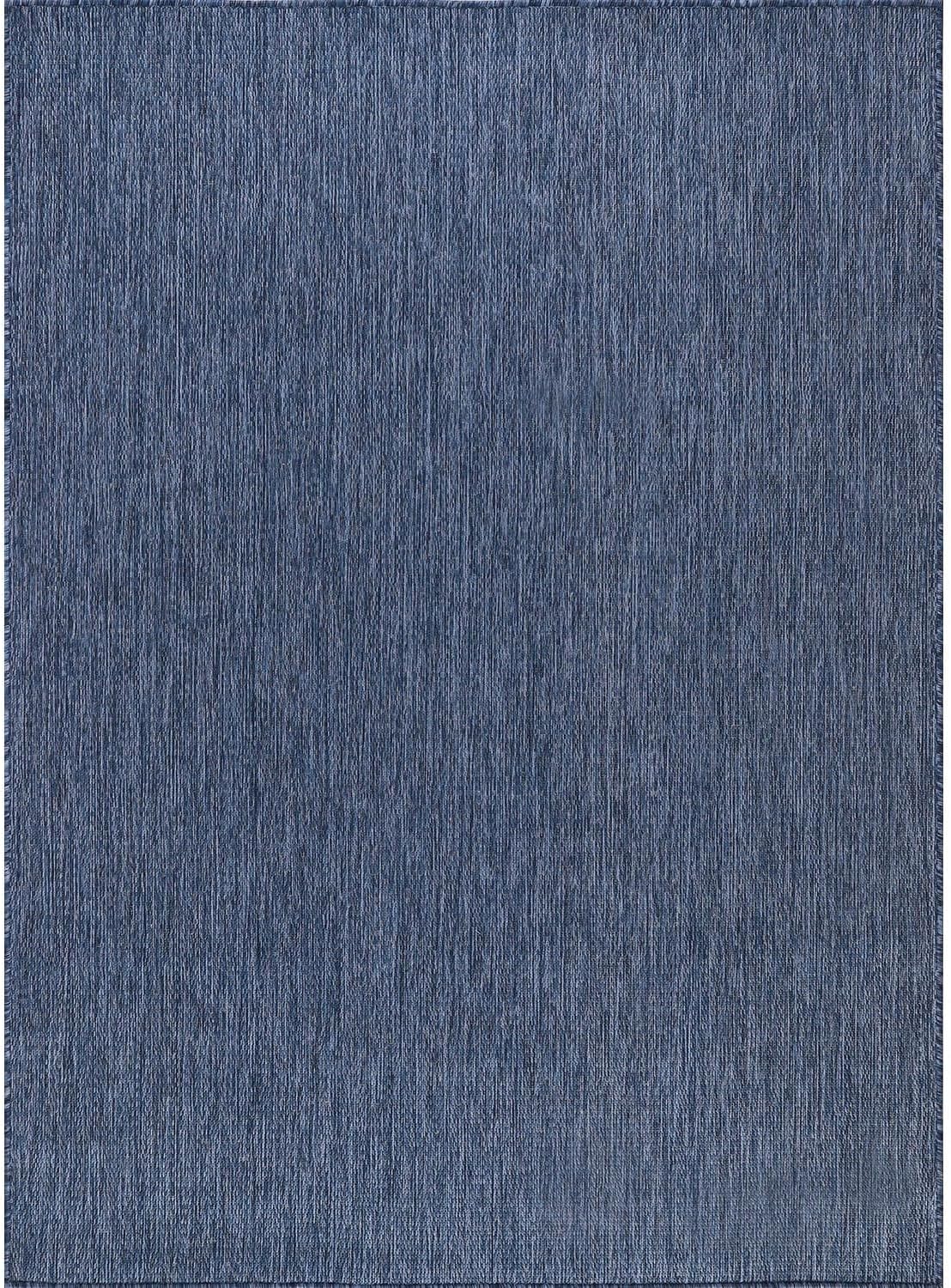 CAMILSON Outdoor Rug 6x9 Modern Area Rugs for Indoor and Outdoor Patios and Porches - Waterproof, Washable, Non-Shedding, Easy-to-Clean Outside Carpet (6 x 9, Solid - Navy Blue)