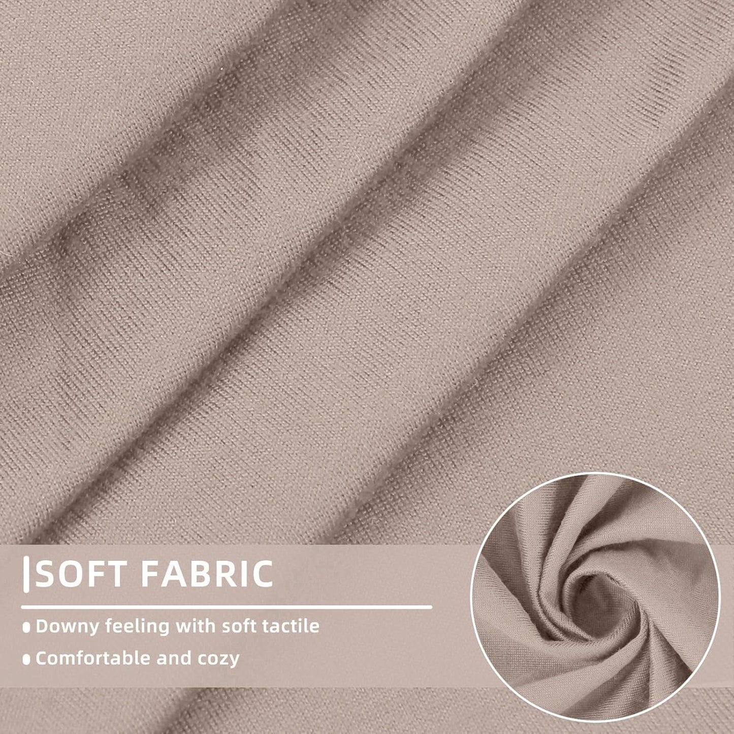 hyha Waterproof Couch Cushion Covers, Stretch Sofa Couch Seat Slipcover for Dog Washable, Non-Slip Waterproof Outdoor Cushion Covers for Patio Furniture Replacement (1 Piece for Large, Taupe)