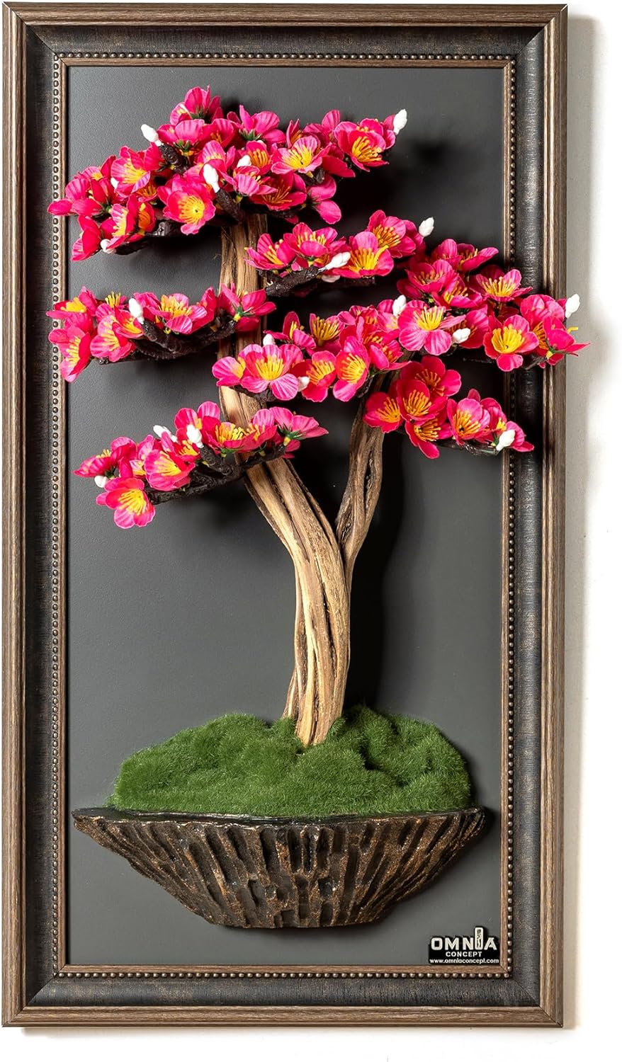Generic Bonsai Art Life Tree Tableau - 21 - Handmade Portrait, Wall Art, Decor, Decoration, Wallboard