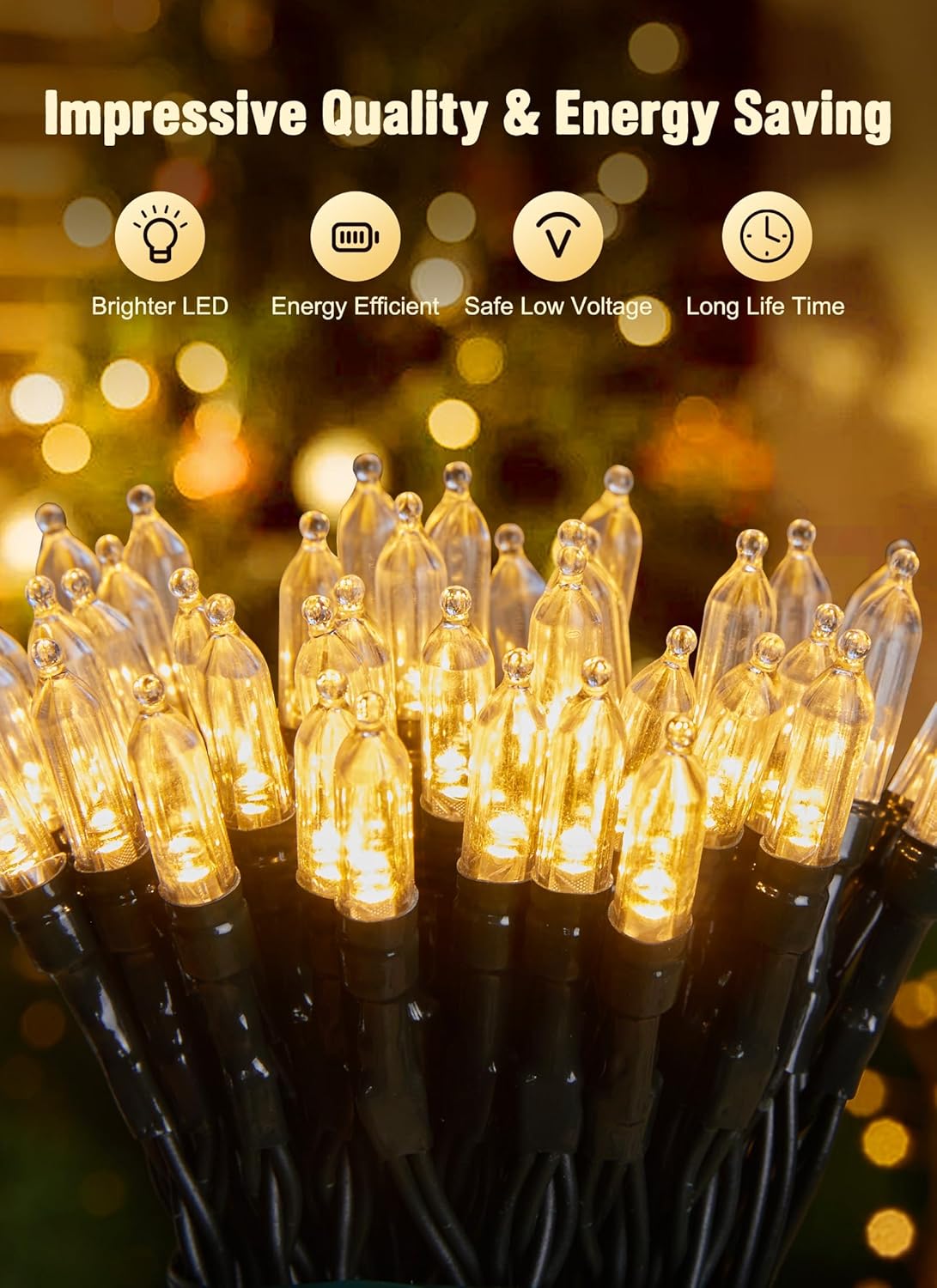 Battery Operated Christmas String Lights, 8ft 20 LED Mini Lights with Timer, Christmas Tree Lights for Indoor Outdoor Bedroom Wedding Party Holiday Xmas Decoration，Warm White（4 Pack）