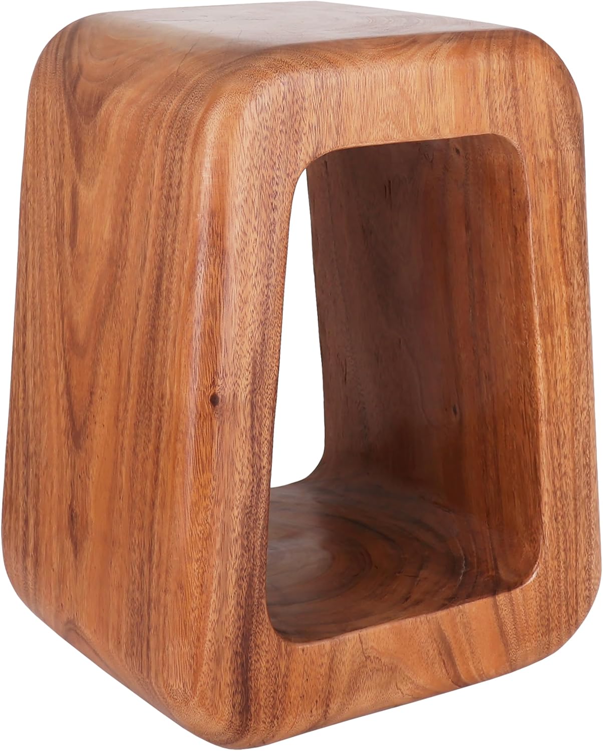 Rutledge & King Mid Century Modern Boho Chic Round Wooden End Table - 15.75"D x 11.8"W x 19.7"H - Brown