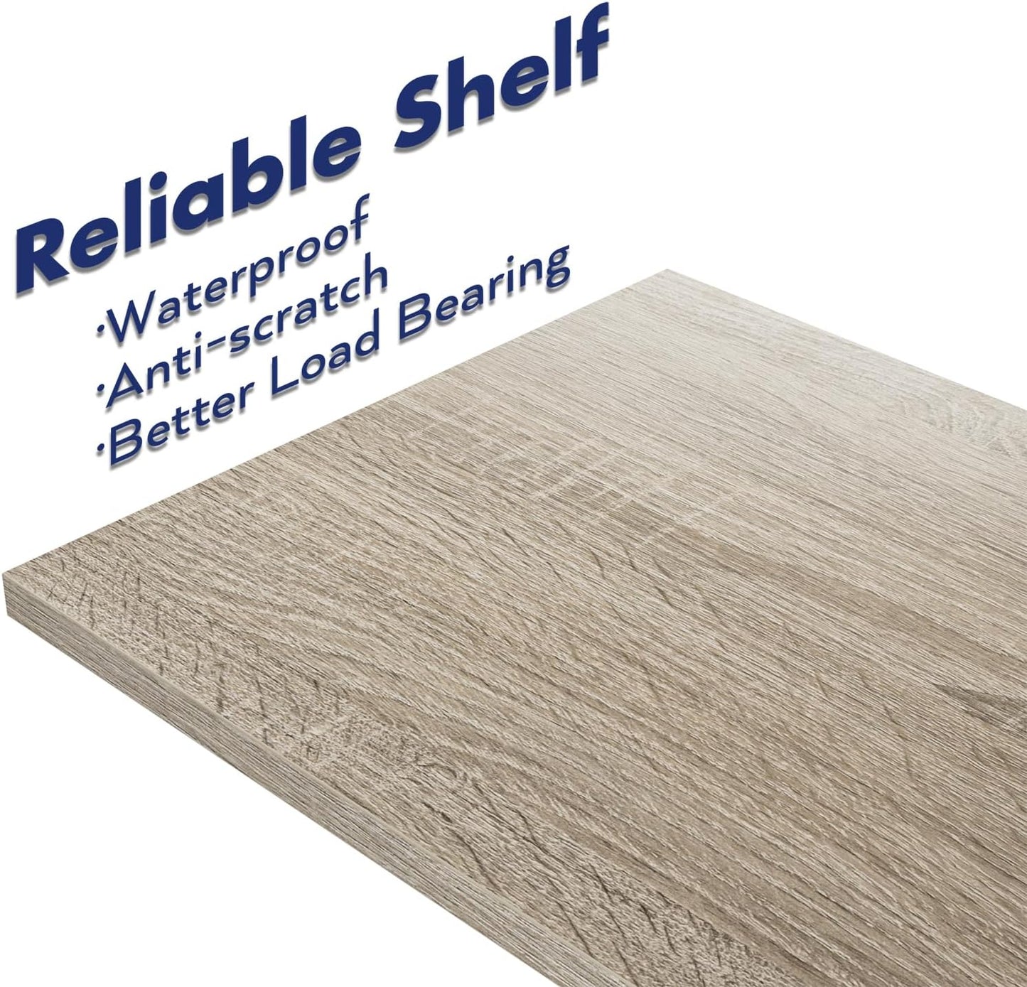 NUMENN Bookshelf, 6 Tier Bookshelves, Home Office Bookcase Shelf Storage Organizer, Free Standing Storage Shelving Unit for Bedroom, Living Room and Home Office, Grey