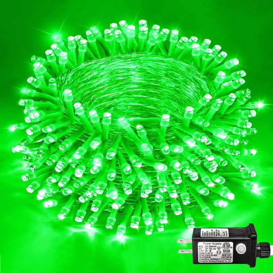 250 LED Green String Lights, 82ft Green Halloween Lights Outdoor Clear Wire 8 Modes Plug in Waterproof Christmas Twinkle String Light for Indoor Room Tree Christmas Party Halloween Decorations