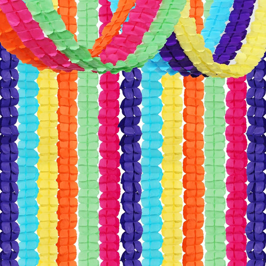 Rainbow Mexican-Theme Party-Decorations Streamers Garland - 157Ft Colorful Birthday Supplies Four-Leaf Clover Hanging Banner,Hot Pink Orange Green Yellow Purple Blue Summer Baby Shower Decor Hugtmr
