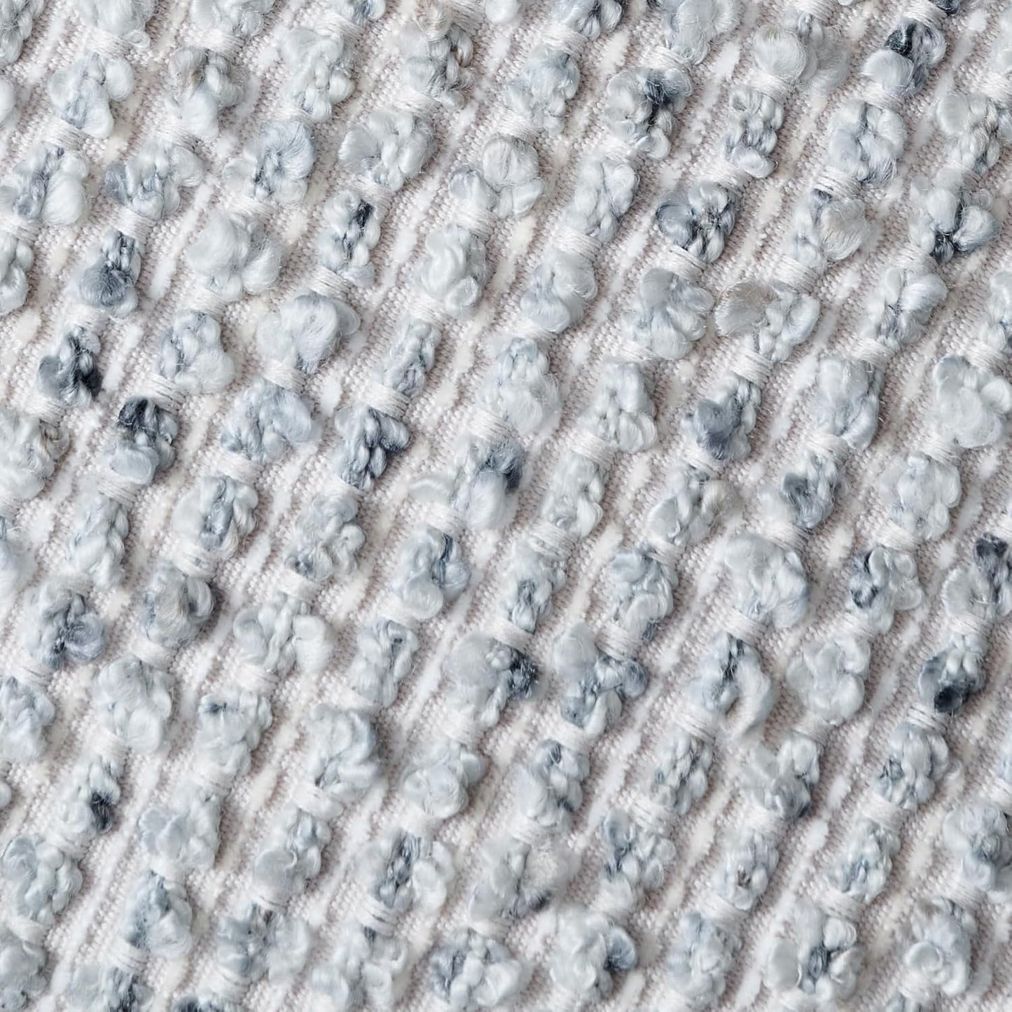 Striped Throw Pillow Covers 20x20 Set of 2 Blue Textured Boucle Chic Morden Boho Accent Farmhouse Square Decorative Couch Pillow Covers for Home Decor Bed Sofa Living Room