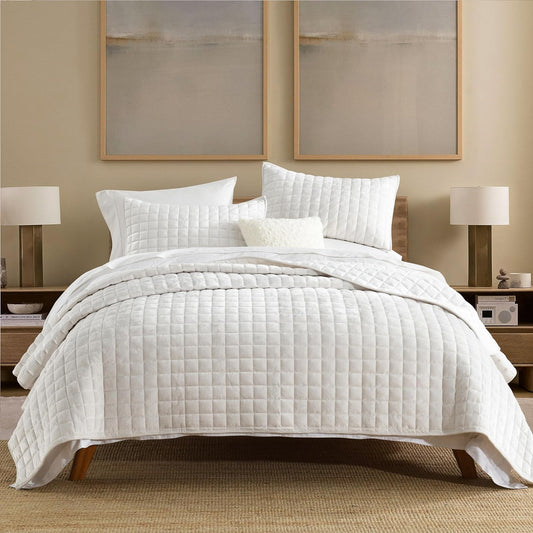 Secgo California King Comforter Set for Bed - 100% Cotton Cal King Size, Black Bedspreads (120 * 110 Inch) with 2 Pillow Shams, Patchwork Reversible Lightweight Bedding