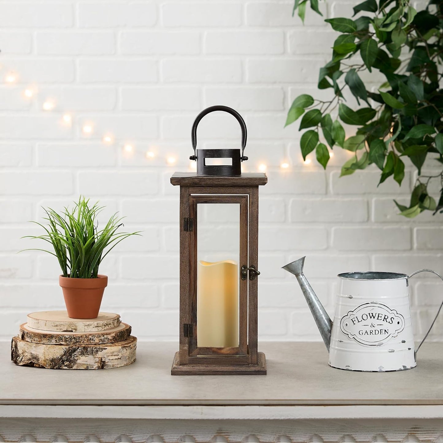 Koehler Home Decor Perfect Lodge Wooden Lantern