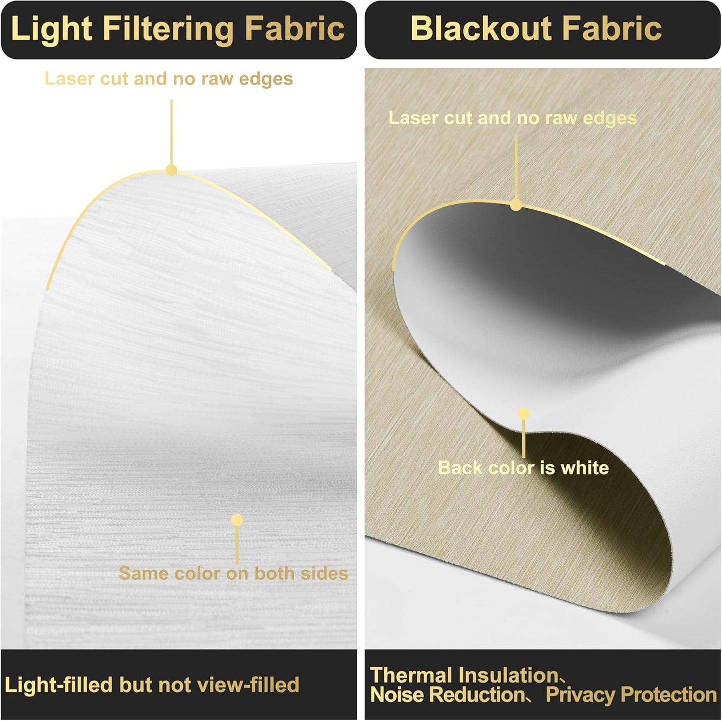 BERISSA Cordless Dual Roller Shades with Cassette Valance,Double Window Shades Blackout and Light Filtering Shades,Day and Night Roller Shades for Home Office Door.Beige and White.67 W x 48" H