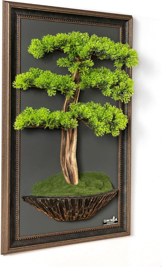 Bonsai Art Life Tree Tableau - 6 Handmade Tree Portrait, Wall Art, Wall Decor