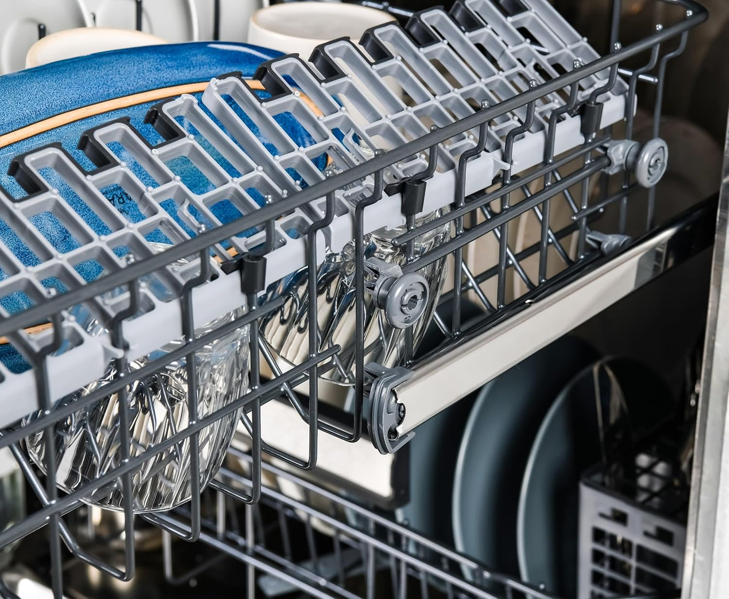 Kenmore 24" Built-in Stainless Steel Tub Dishwasher EasyFlex 3rd, SmartWash, UltraWash, TurboDry, MoreSpace Plus Adjustable Rack, Energy Star Certified, Black