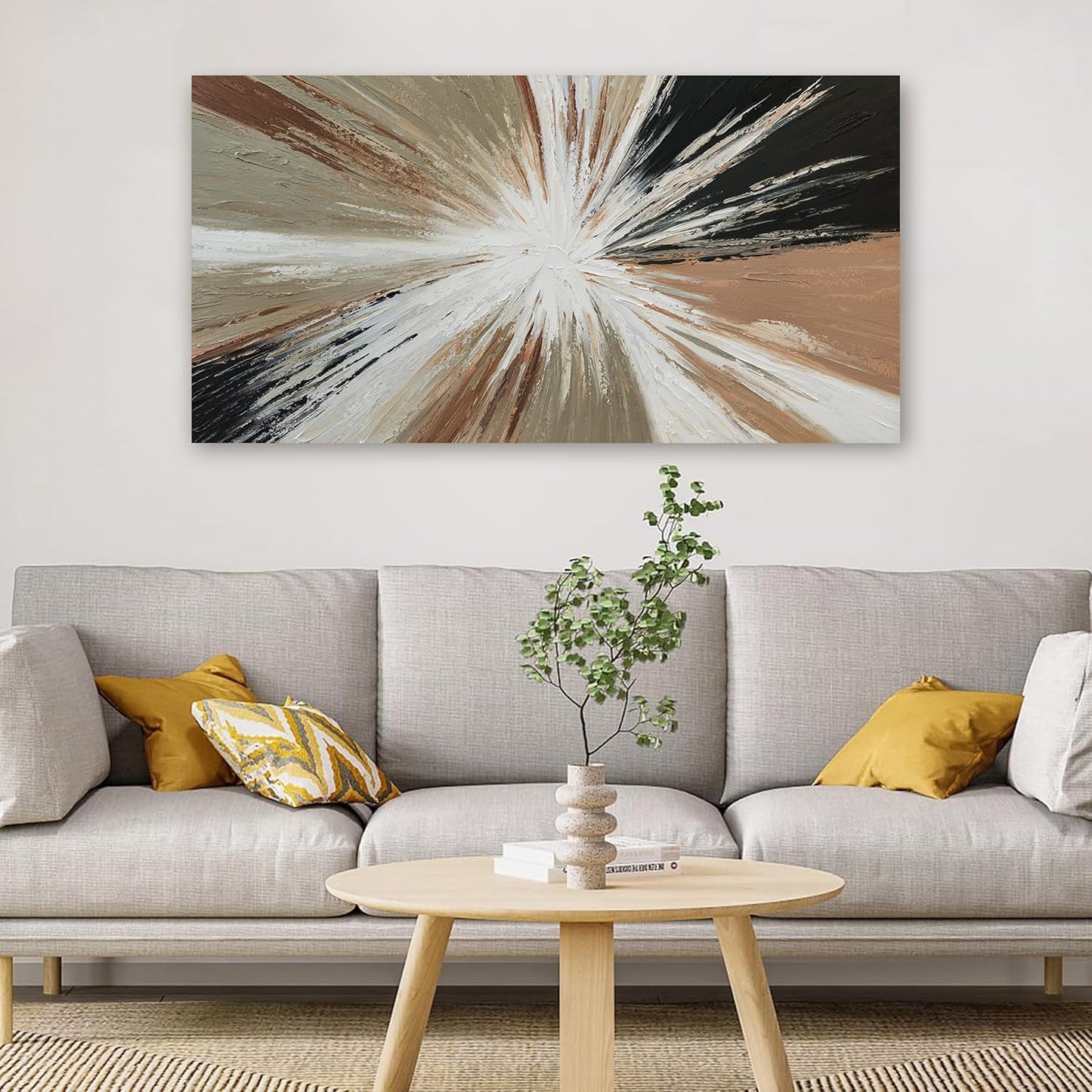 Abstract Canvas Wall Art Decor Canvas Art Wall Decor Black and White Wall Art Wall Art Pictures for Living Room Modern Abstract Wall Art Prints Artwork for Walls Bedroom Office Decor 20" X 40"