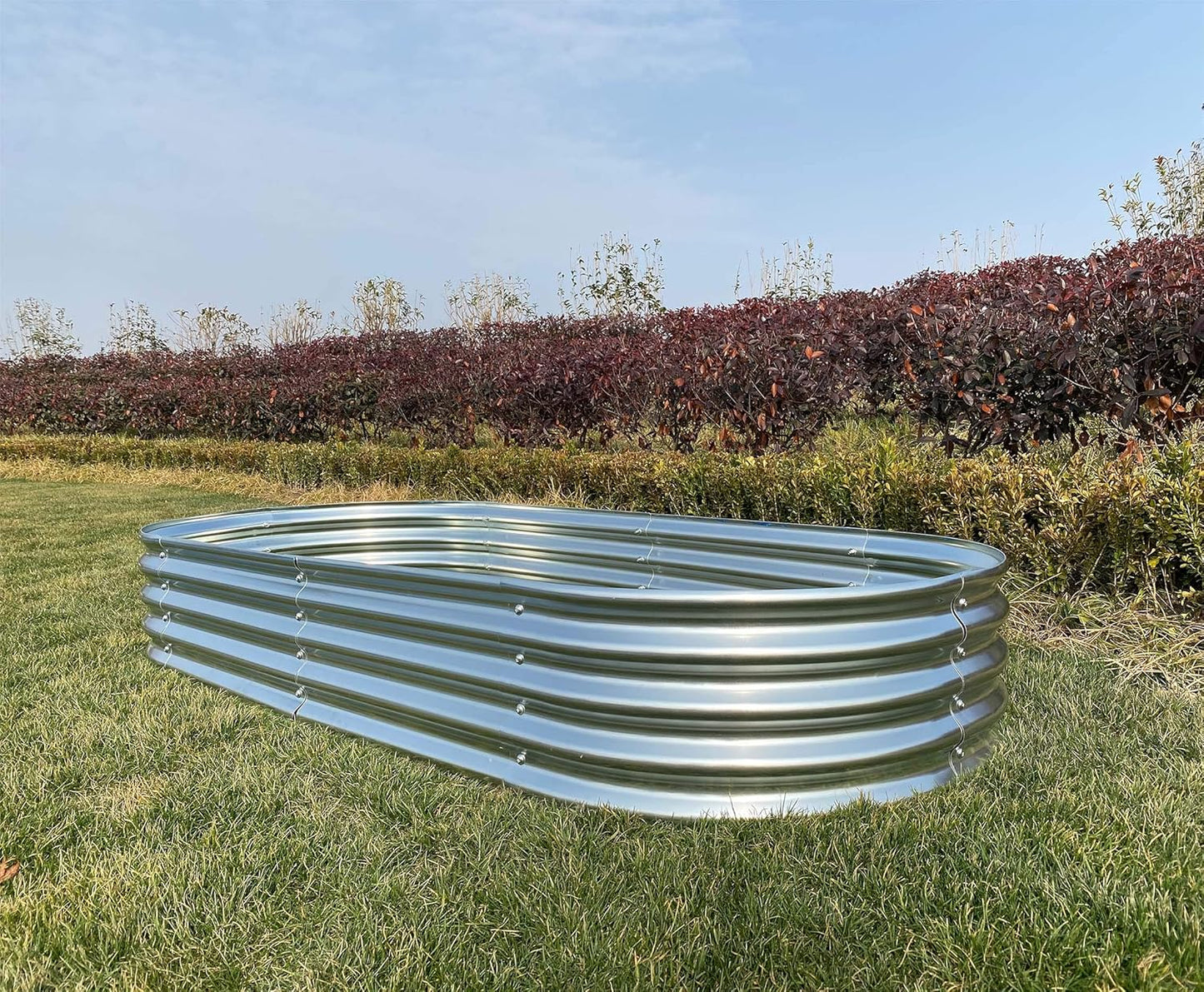 9' x 3' Metal Oval Raised Garden Bed Planter (2 PK)