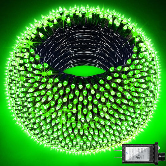 1500 LED 470FT Christmas Lights Outdoor,12 Lighting Modes Christmas String Lights with Timer, Dimmable Plug in Green LED StringLights Waterproof for Yard Tree Wedding Party Holiday Green