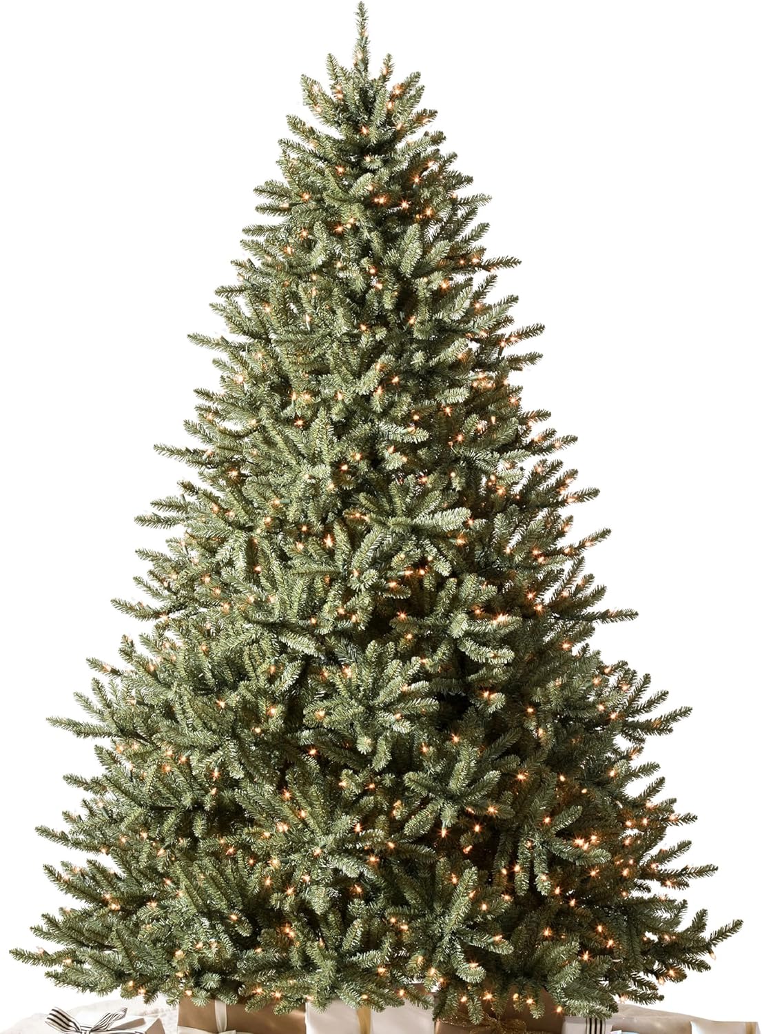 Balsam Hill 4.5ft Pre-Lit Classic Blue Spruce - Artificial Christmas Tree with 886+ Tips, 300 Clear LED Lights, Easy Plug System, Premium Stand & Storage Bag for Indoor Holiday Decorating