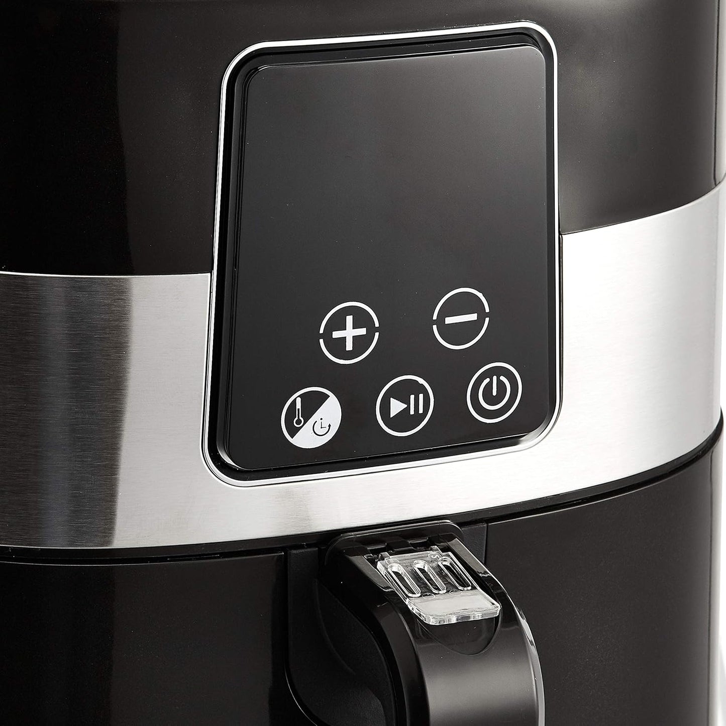 Amazon Basics 3.2 Quart 6-In-1 Air Fryer (Fry, Crisp, Roast, Bake, Reheat, Dehydrate), Non-Stick, with Timer, Auto Shut-Off, Digital Touch Screen, 180-400°F, 1400W, Black/Silver