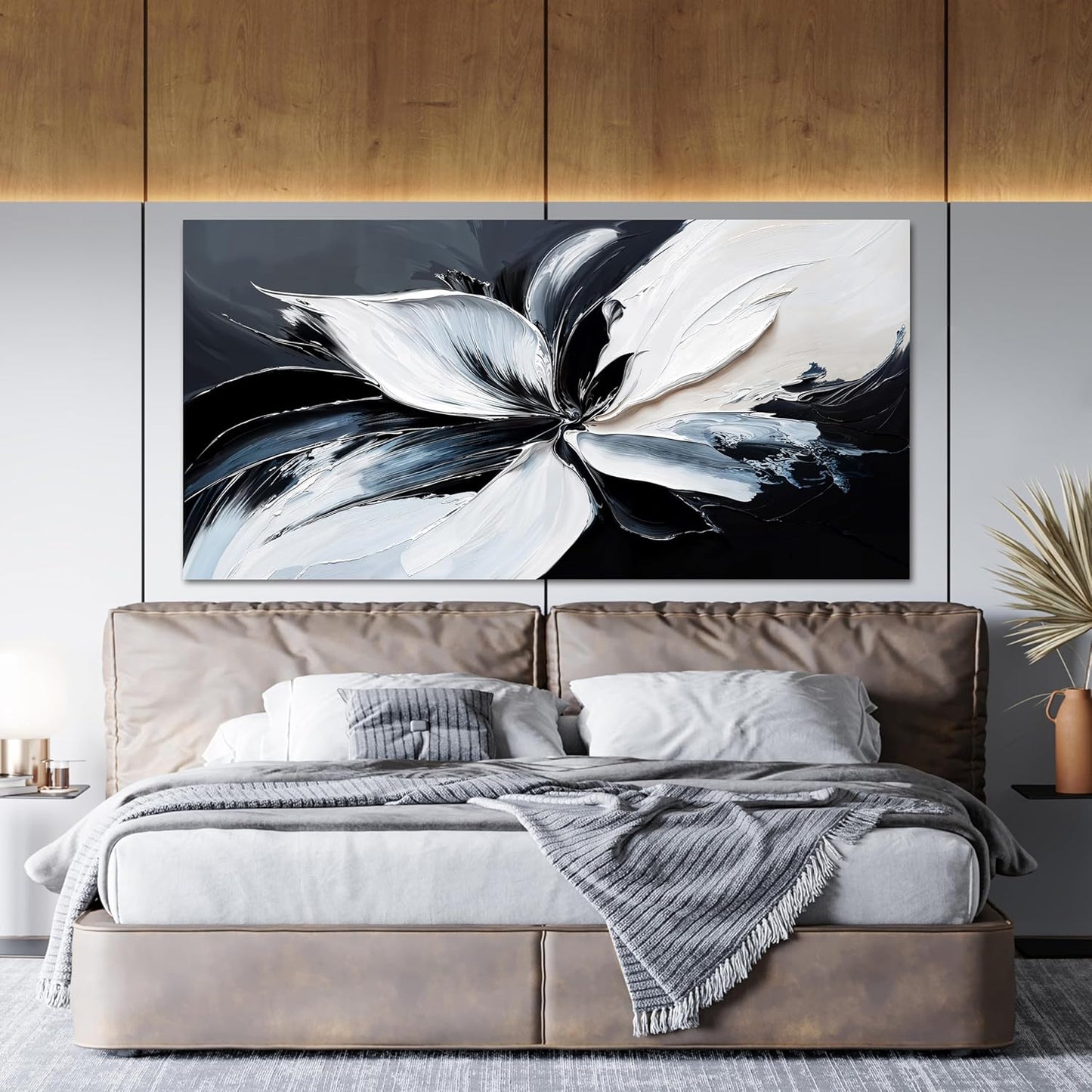 Canvas Abstract Wall Art Decor Modern Minimalist Wall Art Black and White Wall Art Prints Abstract Canvas Art Wall Decor Wall Art Pictures for Living Room Artwork for Walls Home Room Decor 20" X 40"