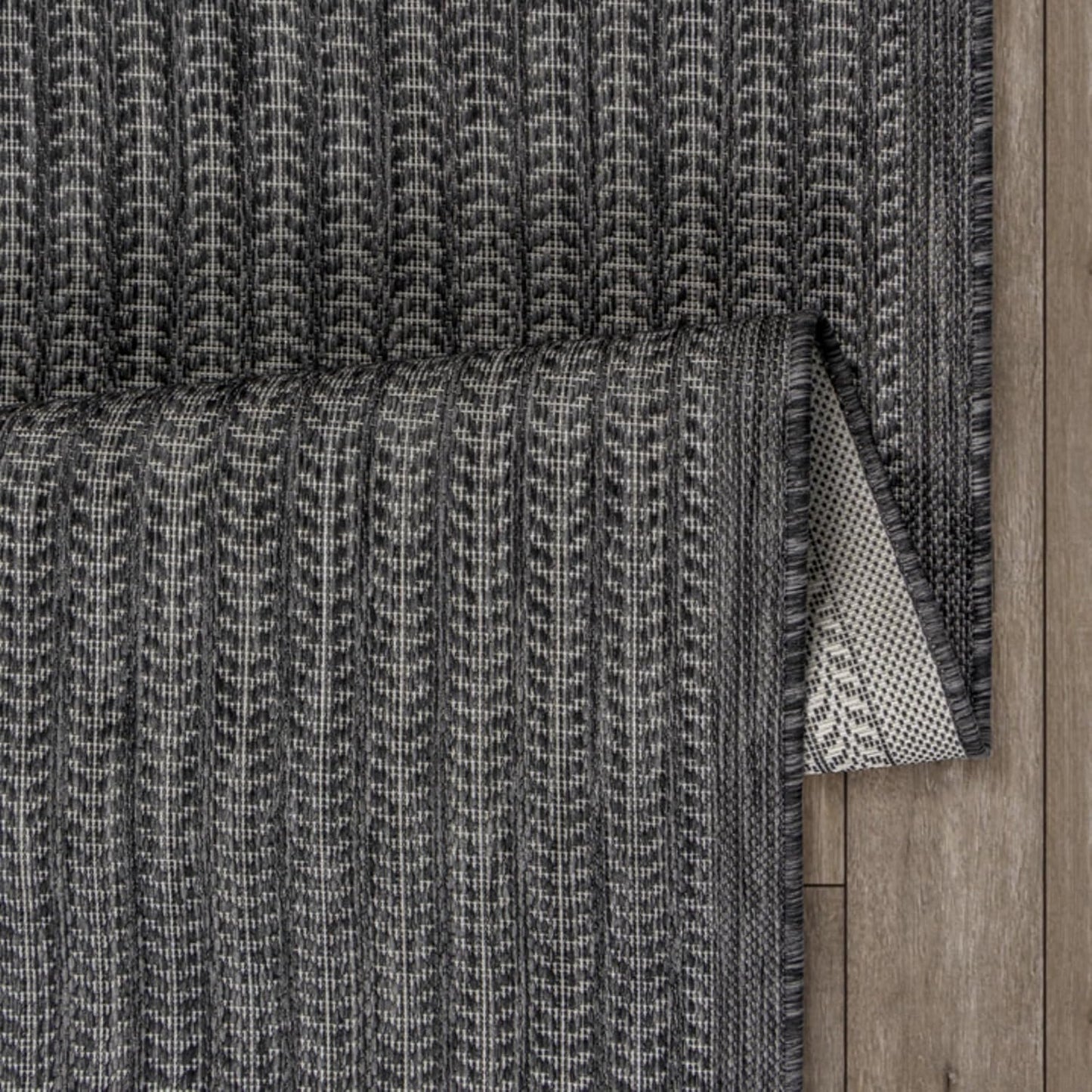 Adiva Rugs Outdoor Indoor Area Rug, Weather Resistant, Easy to Clean, Stain Resistant Floor Mat for Dining Room, Backyard, Deck, Patio (Pebble Weiss, 8' x 10')