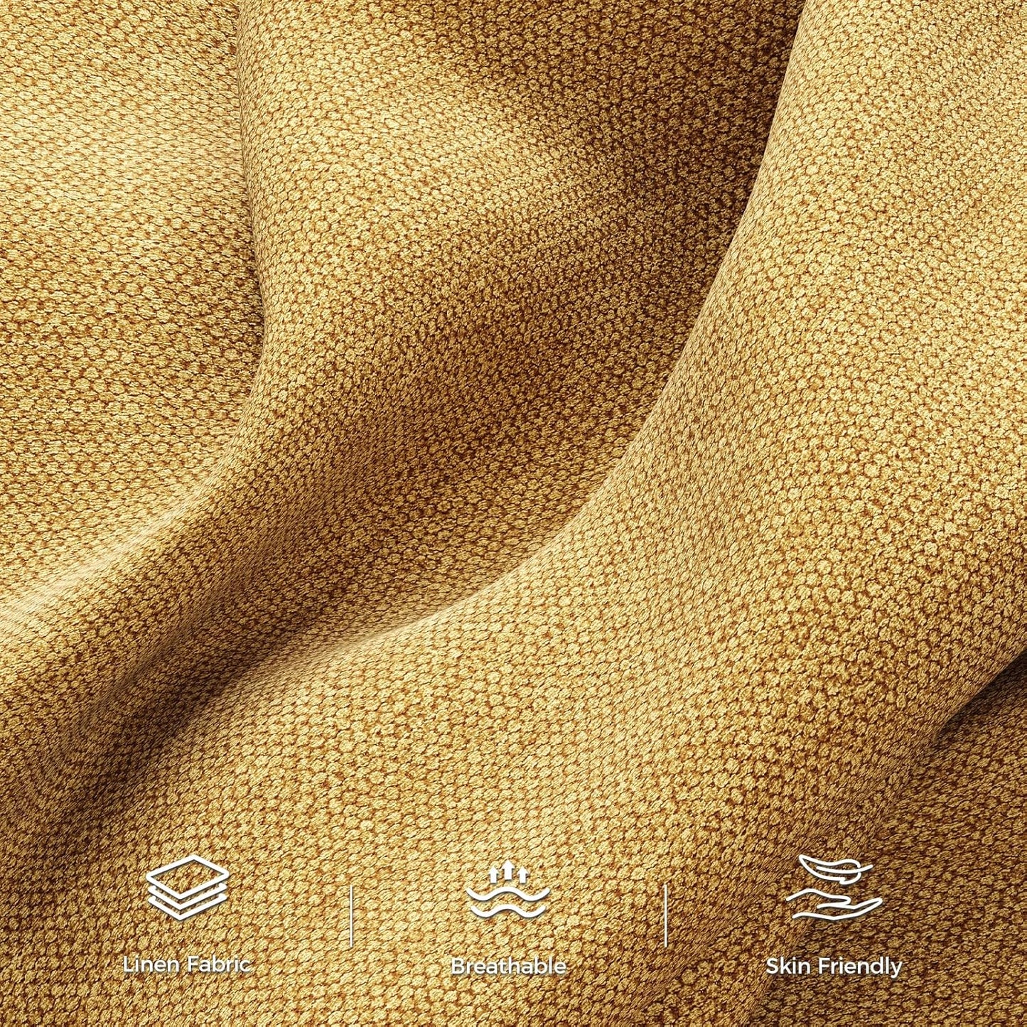 89” Futon Sofa Bed, Linen Comfy Futon Couch Bed with 2 Square Pillows, Convertible Sleeper Sofa with Adjustable Backrest& Armrests, Modern Loveseat Sleeper for Living Room, Bedroom, Yellow