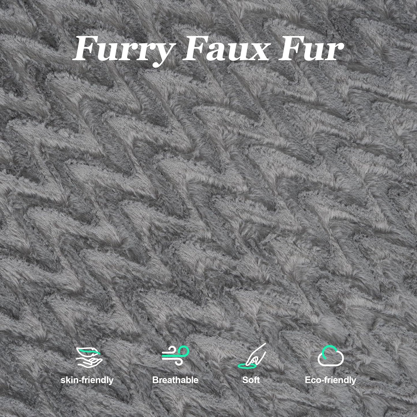 Hobestluk 3 in 1 Bean Bag Chair Giant Bean Bag Chairs for Adults with Chevron Plush Fur Cover Convertible Bean Bag Floor Cushion with Machine Washable Cover for Living Room (Chevron Plush Grey)