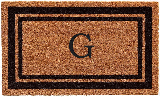 Calloway Mills 152963672G Black Border 36" x 72" Monogram Doormat Letter (G)