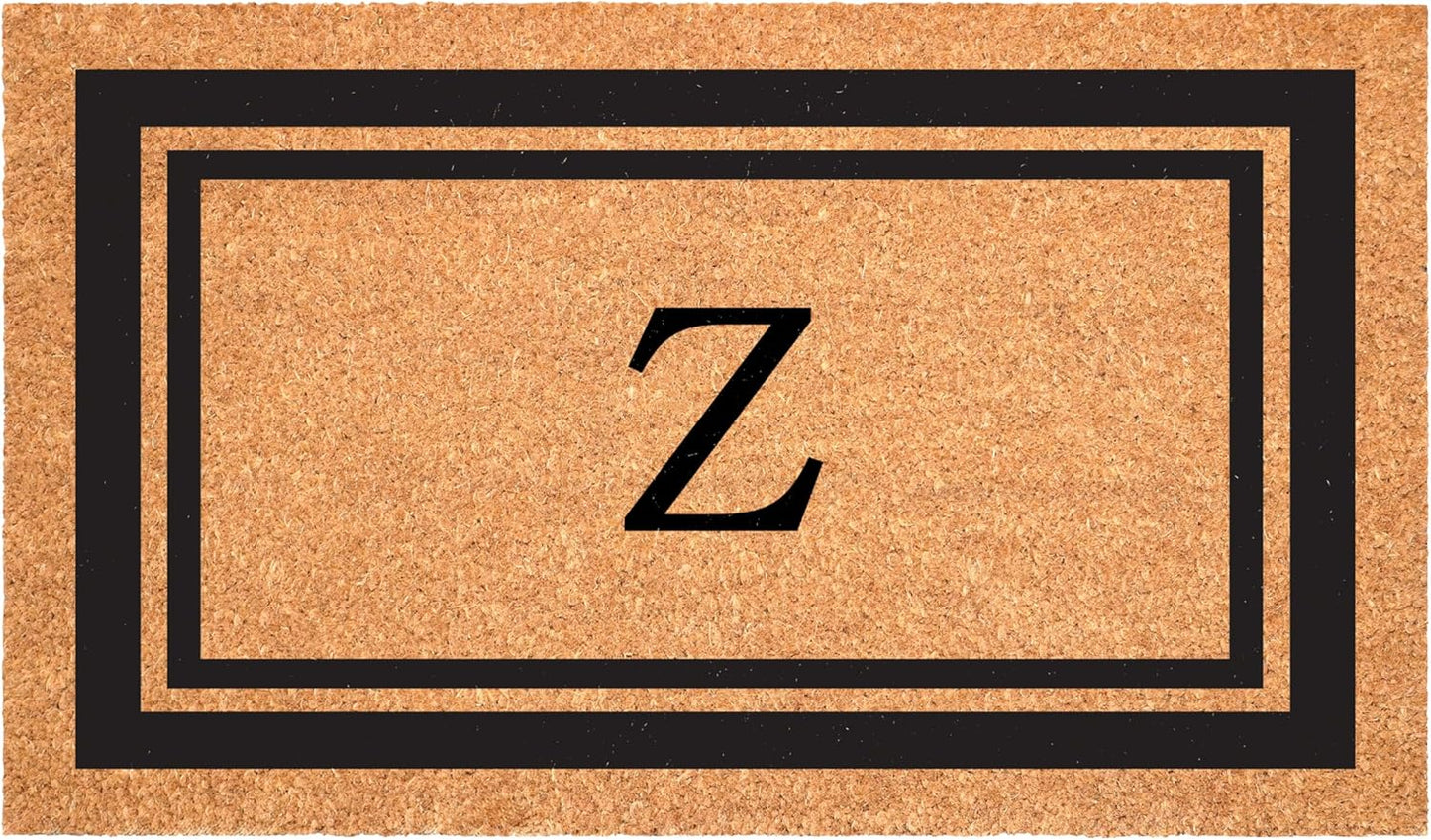 Calloway Mills 152963048Z Black Border 30" x 48" Monogram Doormat Letter (Z)