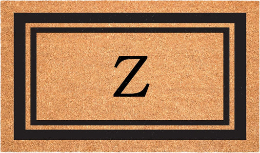 Calloway Mills 152963048Z Black Border 30" x 48" Monogram Doormat Letter (Z)