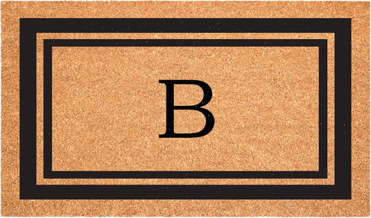 Calloway Mills 152963048B Black Border 30" x 48" Monogram Doormat Letter (B)