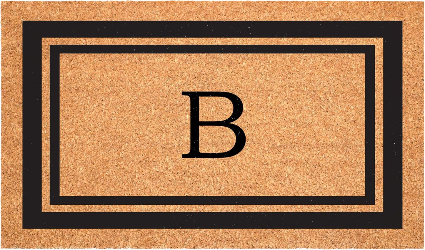 Calloway Mills 152962436B Black Border 24" x 36" Monogram Doormat, (Letter B)