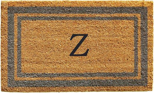 Calloway Mills 153022436Z Periwinkle Border 24" x 36" Monogram Doormat, (Letter Z)