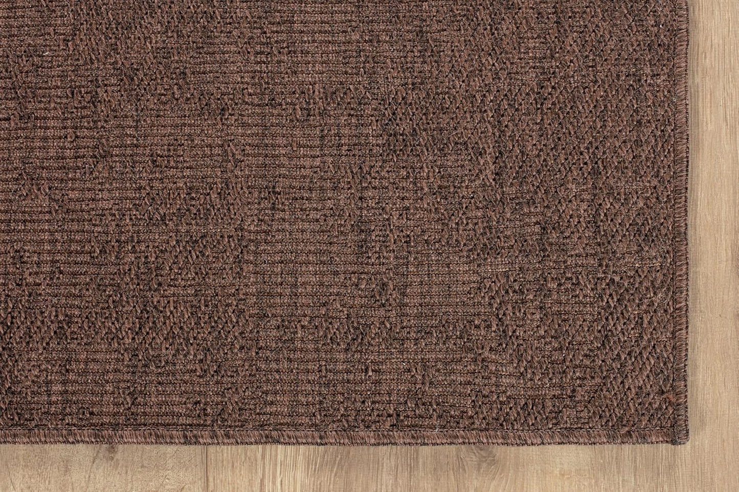 CAMILSON Easy Jute Rug 6x9, Indoor Outdoor Brown Color Fiber Area Rugs for Living Room Patio and Kitchen Rug, Solid Boho Woven Design, Easy-Cleaning, Washable Outside Carpet Alfombras (6 x 9)